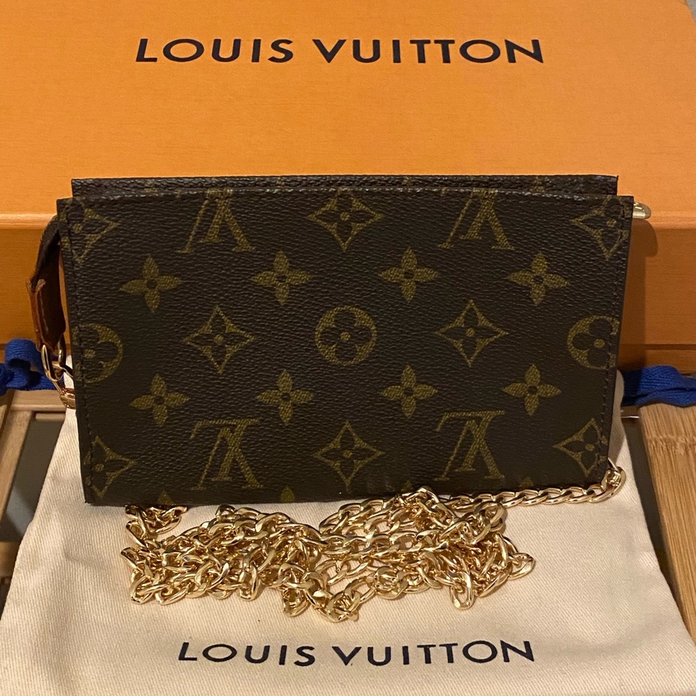 🌺👜Louis Vuitton Monogram Bucket Pouch/Crossbody Bag 💼 VI0020